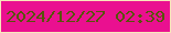 文字の大きさ：2、枠の色：f8e6bb、背景の色：ea1090、文字の色：565509 無料ブログパーツのブログ時計