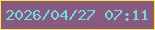 文字の大きさ：2、枠の色：f8ea42、背景の色：885a80、文字の色：6edfdd 無料ブログパーツのブログ時計