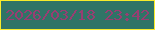 文字の大きさ：5、枠の色：f8eb2b、背景の色：307466、文字の色：983e72 無料ブログパーツのブログ時計