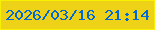 文字の大きさ：3、枠の色：f8f003、背景の色：eed217、文字の色：0069d6 無料ブログパーツのブログ時計