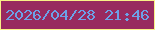 文字の大きさ：3、枠の色：f8f187、背景の色：982a5f、文字の色：6ca2e8 無料ブログパーツのブログ時計