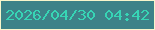 文字の大きさ：4、枠の色：f8f5cb、背景の色：3d8288、文字の色：37d5b5 無料ブログパーツのブログ時計