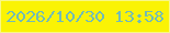 文字の大きさ：5、枠の色：f8f786、背景の色：faf305、文字の色：72bbb6 無料ブログパーツのブログ時計