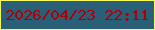 文字の大きさ：2、枠の色：f8fb58、背景の色：296078、文字の色：ad0006 無料ブログパーツのブログ時計