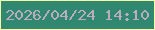 文字の大きさ：5、枠の色：f8fdaa、背景の色：2f886f、文字の色：baadbd 無料ブログパーツのブログ時計