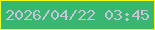 文字の大きさ：4、枠の色：f8fe13、背景の色：38b672、文字の色：c6c4db 無料ブログパーツのブログ時計