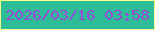 文字の大きさ：4、枠の色：f8fe87、背景の色：2ebd99、文字の色：9948d8 無料ブログパーツのブログ時計