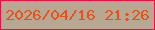 文字の大きさ：3、枠の色：f90a40、背景の色：b7a894、文字の色：eb4f1a 無料ブログパーツのブログ時計