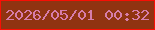 文字の大きさ：1、枠の色：f90e04、背景の色：903311、文字の色：d67daa 無料ブログパーツのブログ時計