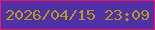 文字の大きさ：1、枠の色：f90e71、背景の色：5030a5、文字の色：b39823 無料ブログパーツのブログ時計