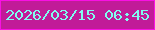 文字の大きさ：2、枠の色：f910e4、背景の色：c11b98、文字の色：80fcef 無料ブログパーツのブログ時計