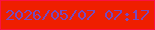 文字の大きさ：1、枠の色：f91144、背景の色：ef1e00、文字の色：764bbf 無料ブログパーツのブログ時計