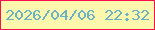 文字の大きさ：3、枠の色：f9114f、背景の色：fdf6ad、文字の色：6db1c5 無料ブログパーツのブログ時計