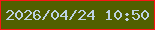 文字の大きさ：2、枠の色：f91515、背景の色：505f00、文字の色：bcd1e3 無料ブログパーツのブログ時計