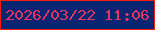 文字の大きさ：2、枠の色：f91b0e、背景の色：072570、文字の色：e4345f 無料ブログパーツのブログ時計