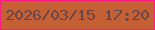 文字の大きさ：2、枠の色：f91c83、背景の色：c56035、文字の色：68444b 無料ブログパーツのブログ時計
