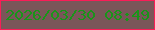 文字の大きさ：1、枠の色：f91d57、背景の色：7a5659、文字の色：199519 無料ブログパーツのブログ時計