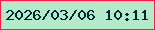 文字の大きさ：2、枠の色：f91f48、背景の色：b3eaca、文字の色：022331 無料ブログパーツのブログ時計