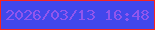 文字の大きさ：4、枠の色：f9241e、背景の色：4147eb、文字の色：9056ed 無料ブログパーツのブログ時計