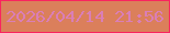 文字の大きさ：1、枠の色：f9245f、背景の色：db7f5b、文字の色：da7eb7 無料ブログパーツのブログ時計