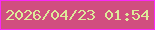 文字の大きさ：2、枠の色：f929f6、背景の色：d14e7f、文字の色：ddea9a 無料ブログパーツのブログ時計