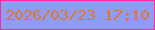 文字の大きさ：1、枠の色：f92c99、背景の色：909cf1、文字の色：e17631 無料ブログパーツのブログ時計