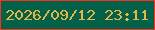 文字の大きさ：2、枠の色：f9301e、背景の色：036149、文字の色：e6b646 無料ブログパーツのブログ時計