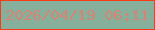 文字の大きさ：4、枠の色：f93b16、背景の色：86b09c、文字の色：d48574 無料ブログパーツのブログ時計