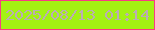 文字の大きさ：1、枠の色：f93c84、背景の色：a3f213、文字の色：bcacb4 無料ブログパーツのブログ時計