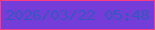 文字の大きさ：3、枠の色：f93d82、背景の色：743dd9、文字の色：3358bf 無料ブログパーツのブログ時計
