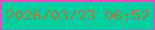 文字の大きさ：3、枠の色：f93fc1、背景の色：03cfa0、文字の色：a27e38 無料ブログパーツのブログ時計