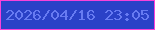 文字の大きさ：3、枠の色：f941da、背景の色：2a41c7、文字の色：677bf2 無料ブログパーツのブログ時計