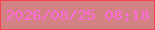 文字の大きさ：2、枠の色：f94251、背景の色：d28283、文字の色：fe69dd 無料ブログパーツのブログ時計