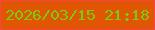 文字の大きさ：1、枠の色：f94444、背景の色：e15604、文字の色：7bcb0d 無料ブログパーツのブログ時計