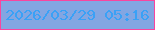 文字の大きさ：3、枠の色：f9459f、背景の色：83a6e2、文字の色：3aa1f6 無料ブログパーツのブログ時計