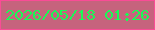 文字の大きさ：4、枠の色：f94c96、背景の色：c6637d、文字の色：19f956 無料ブログパーツのブログ時計