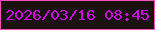 文字の大きさ：4、枠の色：f94ebd、背景の色：1b120f、文字の色：d00ae7 無料ブログパーツのブログ時計