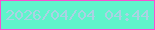 文字の大きさ：5、枠の色：f951d1、背景の色：60f4cb、文字の色：aad2e3 無料ブログパーツのブログ時計