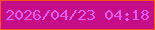 文字の大きさ：4、枠の色：f9541a、背景の色：c50d87、文字の色：e15cf6 無料ブログパーツのブログ時計