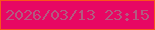 文字の大きさ：4、枠の色：f9541b、背景の色：e70763、文字の色：b35a80 無料ブログパーツのブログ時計