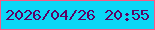 文字の大きさ：3、枠の色：f95a84、背景の色：0bd7f6、文字の色：5c0065 無料ブログパーツのブログ時計