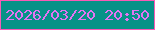 文字の大きさ：5、枠の色：f95ab6、背景の色：079287、文字の色：e474f2 無料ブログパーツのブログ時計