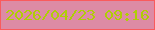 文字の大きさ：1、枠の色：f95b5d、背景の色：dd8ba5、文字の色：afce05 無料ブログパーツのブログ時計