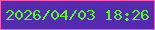 文字の大きさ：5、枠の色：f95bb4、背景の色：542baf、文字の色：58f828 無料ブログパーツのブログ時計