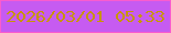 文字の大きさ：3、枠の色：f95cce、背景の色：c65bf1、文字の色：c79503 無料ブログパーツのブログ時計