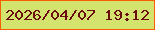 文字の大きさ：2、枠の色：f95e02、背景の色：d4e36e、文字の色：6a0e0e 無料ブログパーツのブログ時計