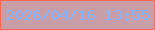 文字の大きさ：2、枠の色：f96850、背景の色：c89fa8、文字の色：84b5fe 無料ブログパーツのブログ時計