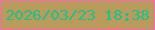 文字の大きさ：2、枠の色：f968b6、背景の色：b99b5c、文字の色：1bc08a 無料ブログパーツのブログ時計