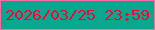 文字の大きさ：4、枠の色：f96ea1、背景の色：06a990、文字の色：fe0332 無料ブログパーツのブログ時計