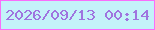 文字の大きさ：4、枠の色：f96efa、背景の色：c4f2f9、文字の色：9f74df 無料ブログパーツのブログ時計